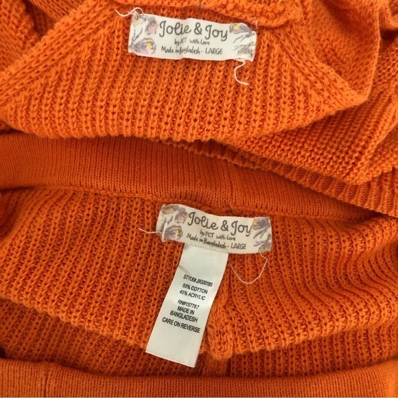 two piece orange knit set - Picture 5 of 5